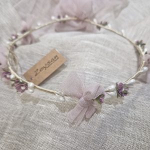 ZOYSAN CORONA DE CEREMONIA FLORES Y TUL 20337