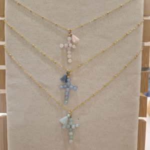 .GARGANTILLA CRUZ PIEDRAS CEREMONIA-COMUNION