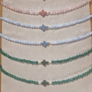 COLLAR DE PIEDRAS CRUZ VOLCANICA CEREMONIA-COMUNIÓN