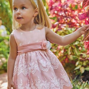 ABEL&LULA VESTIDO ORGANZA BORDADO ROSA 5013