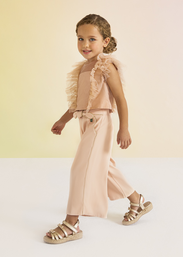 ABEL&LULA CULOTTE CREPE VIVO CONTRASTE NIÑA 5243