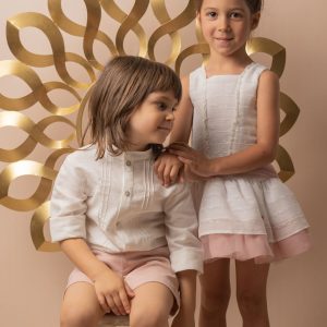 .BASMARTI CAMISA NIÑO LINO CUELLO MAO 23855