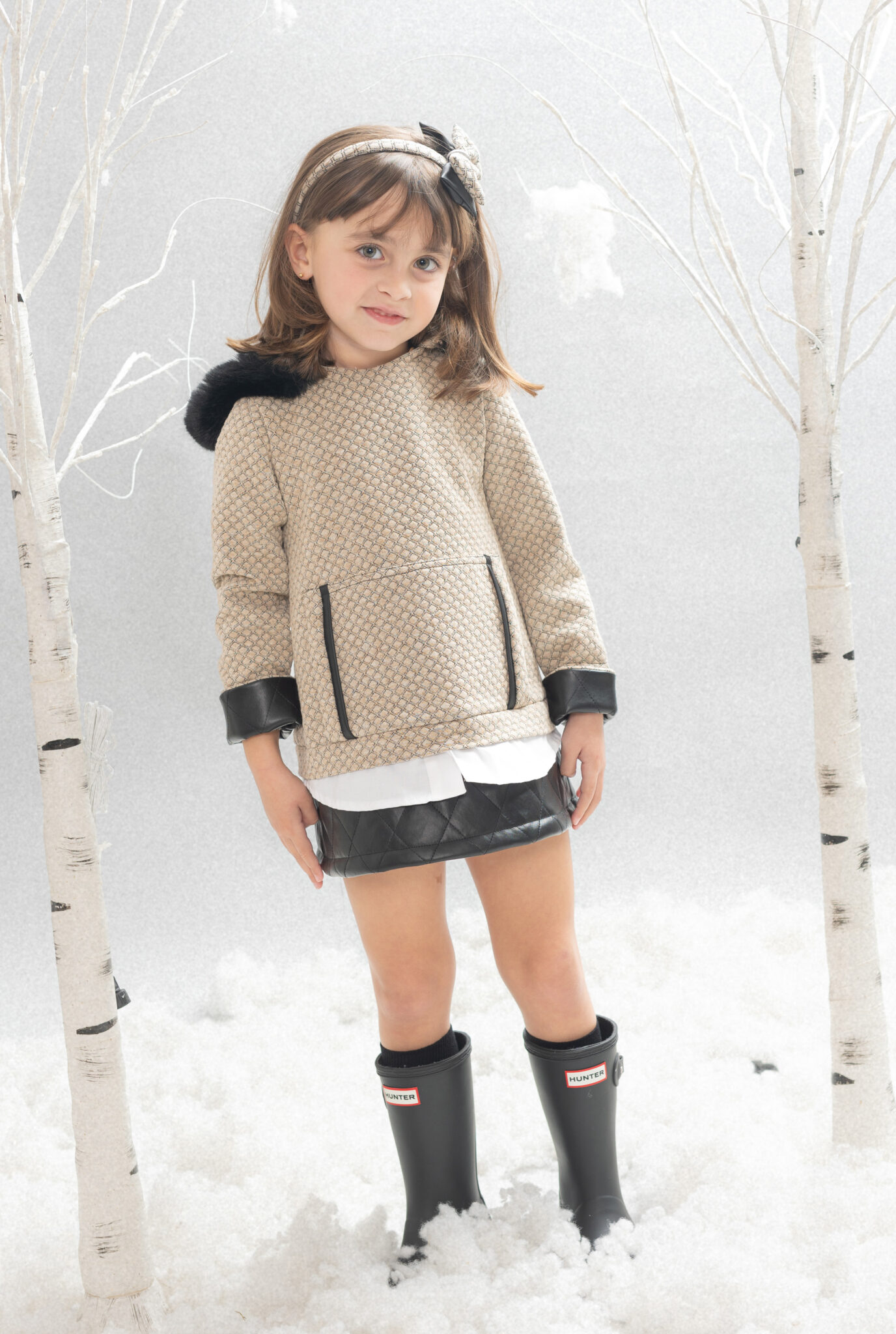 —. Vestido niña combinado y manga larga 25551