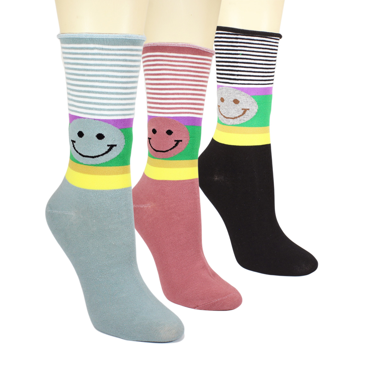3319M Pack 3 Calcetines fantasía caras