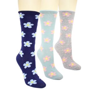 3322M Pack 3 Calcetines fantasía flores