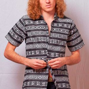 Camisa wax africana bogolan