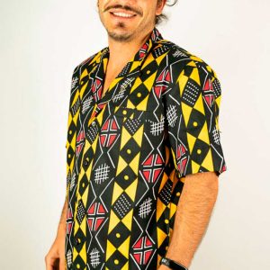Camisa africana estampada Bogolan