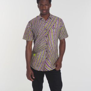 Camisa Africana Estampada Wax Avogan