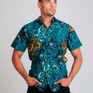 Camisa africana tela wax