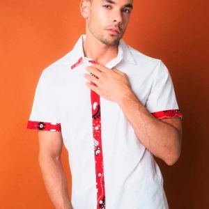Camisa con aplicación wax