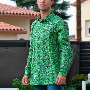 Camisa manga larga estampado verde