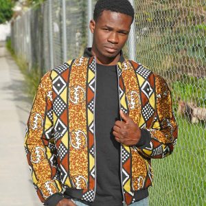 Chaqueta Bomber Africana Ancestral Geometry