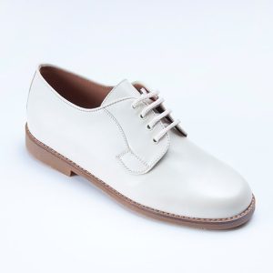 .ZAPATO LANDOS NIÑO  PIEL CRUDO CORDONES