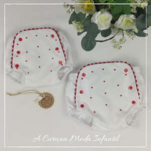 Cubrepañal de bebé “Topos Bordados”