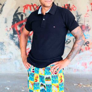 Pantalón corto tela wax tata somba