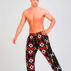 Pantalón estampado tela africana bogolan