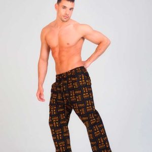 Pantalón estampado tela wax bogolan