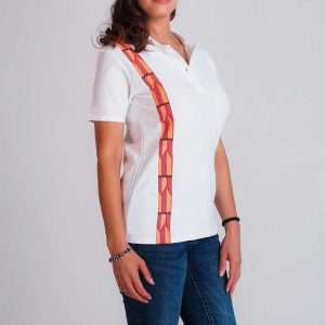 Polo estampado tela wax kente
