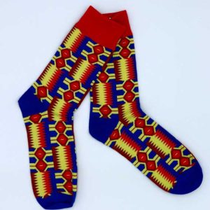 Stocks Kente Rose Bleu Jaune