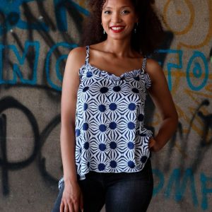 Top tela satinada estampado Ojulere