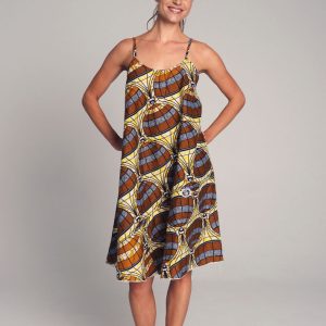 Vestido africano con estampado tribal