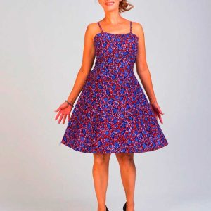 Vestido estampado tela africana Omodele