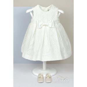 AMAYA VESTIDO BEBE EN TULL CRUDO 512183SM