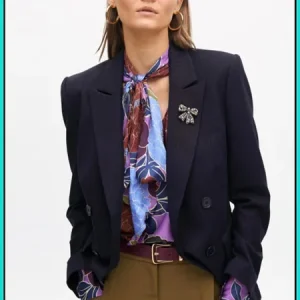 Americana Raya Diplomática con Detalle Joya Marino LOLA CASADEMUNT Ref. MF2502001