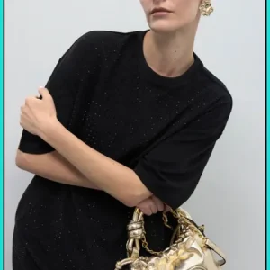 Bandolera Tipo Bombonera Dorada LOLA CASADEMUNT Ref. LS2604014