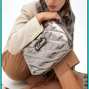 Bandolera Acolchada Tejido Metalizado LOLA CASADEMUNT Ref. LF2504062