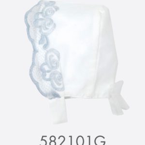 .CAPOTA BEBE EN TUL BORDADO AZUL 582101G