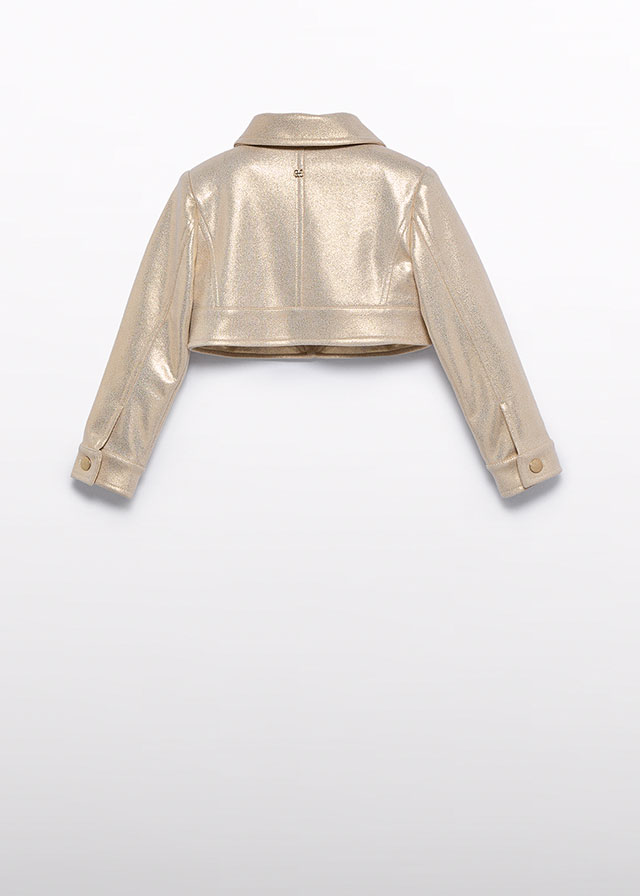 -.CAZADORA BIKER SUEDE BRILLO NIÑA ABEL & LULA 2025 - Imagen 3