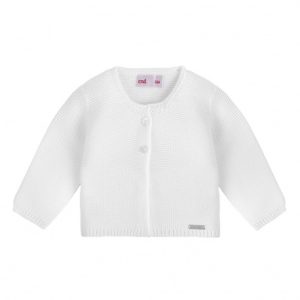 CHAQUETA LARGA PUNTO BOBO CONDOR 100% ALGODÓN BLANCO 200