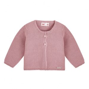 CHAQUETA LARGA PUNTO BOBO CONDOR 100% ALGODÓN ROSA PALO 526