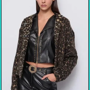 Chaqueta de Tela Estampada con Pedrería DENNY ROSE Ref. 521DD35006