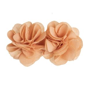 .CLIP PELO NIÑA 2 FLORES ALGODON