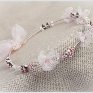 ZOYSAN CORONA DE CEREMONIA FLORES Y TUL 20337