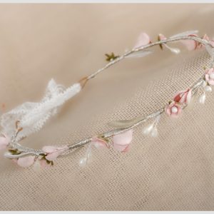 ZOYSAN CORONA DE CEREMONIA FLORES ROSA 20366