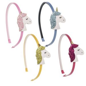 .DIADEMA LISA CON  UNICORNIO GLITTER