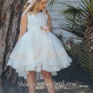 VESTIDO DE COMUNION 2024 CORTO MIMILÚ-MAGNIFICA LULÚ 600