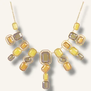 Collar detalle brillos DORADO