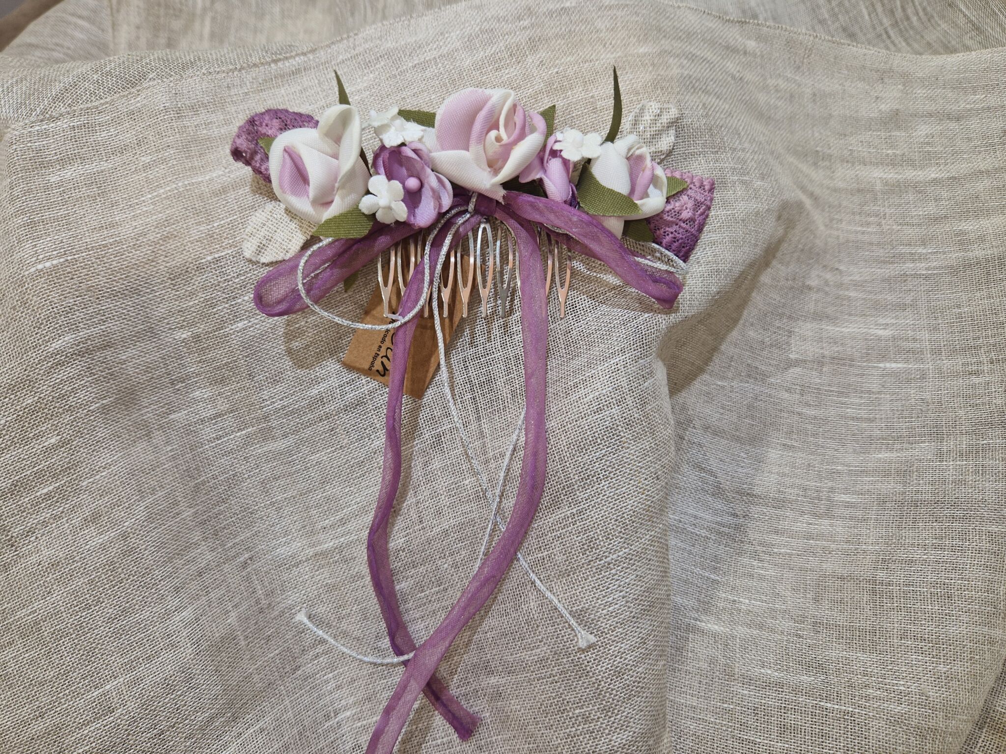 ZOYSAN TOCADO CEREMONIA COMUNIÓN FLORES 12766