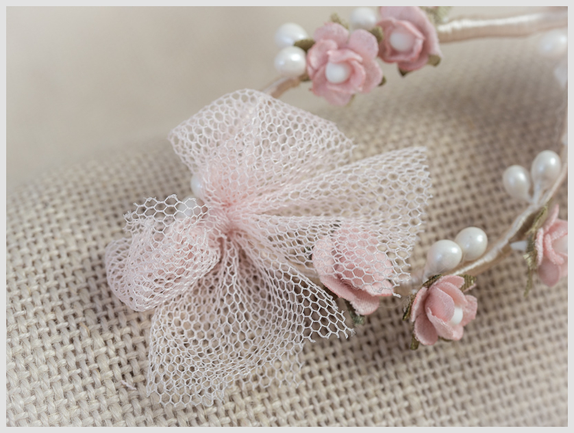 ZOYSAN TOCADO CEREMONIA COMUNIÓN FLORES 12735 - Imagen 2