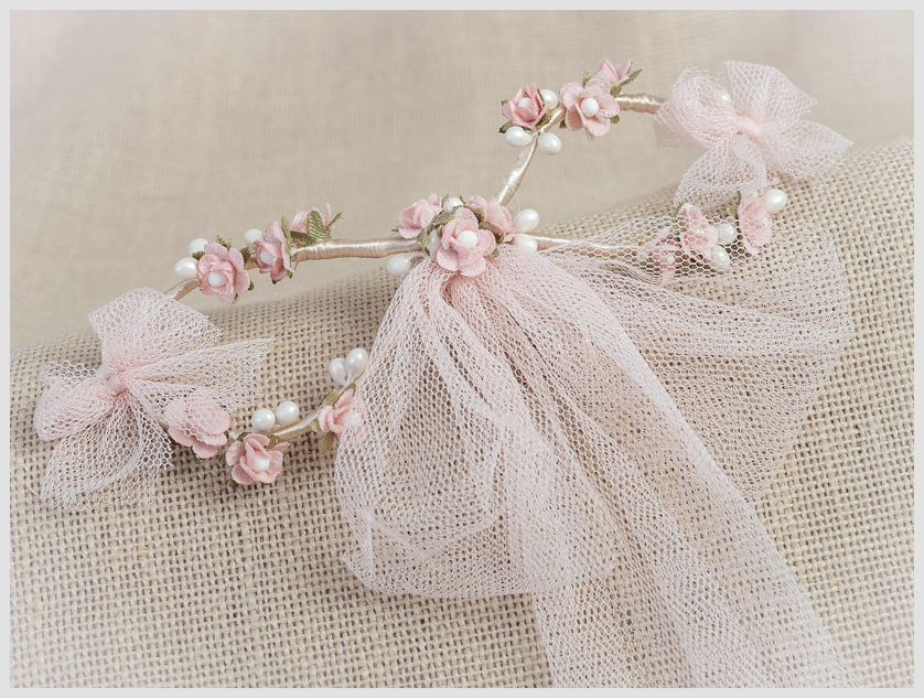 ZOYSAN TOCADO CEREMONIA COMUNIÓN FLORES 12735