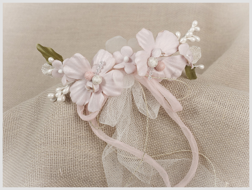 ZOYSAN TOCADO CEREMONIA COMUNIÓN FLORES 12755