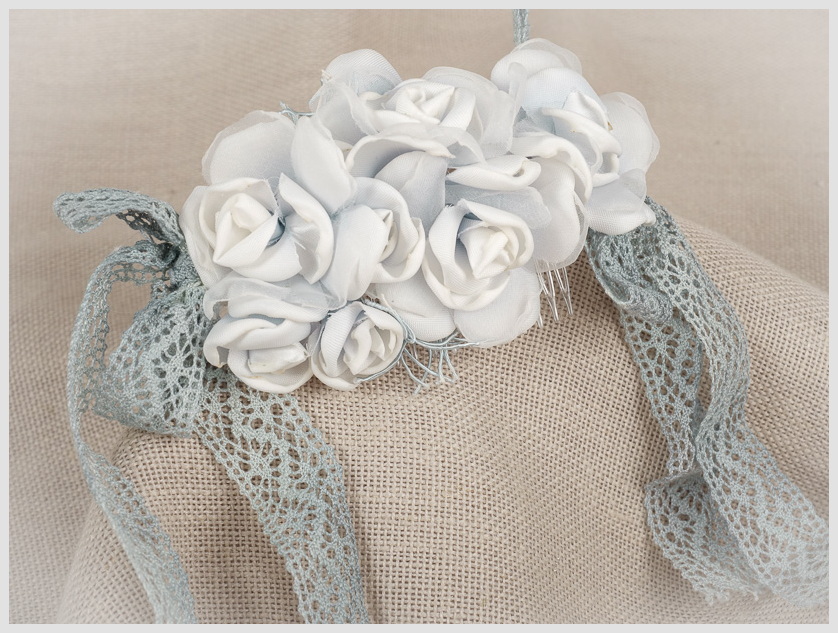 ZOYSAN TOCADO CEREMONIA COMUNIÓN FLORES 12765