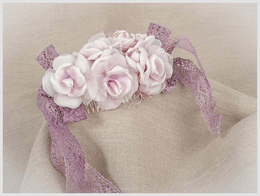 ZOYSAN TOCADO CEREMONIA COMUNIÓN FLORES 12765