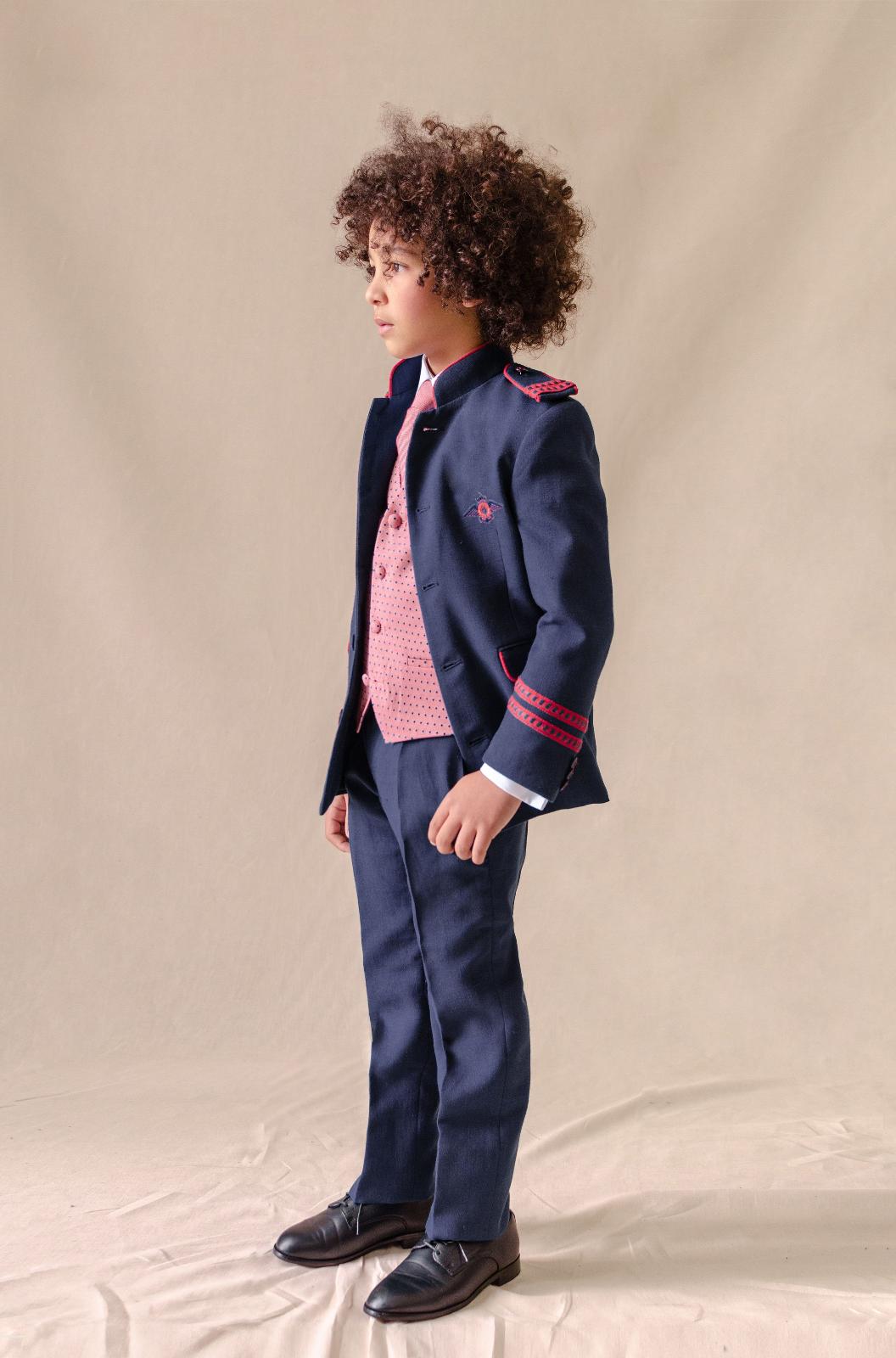 .TRAJE COMUNIÓN ALMIRANTE CUELLO MAO MARINO 2082 - Imagen 2