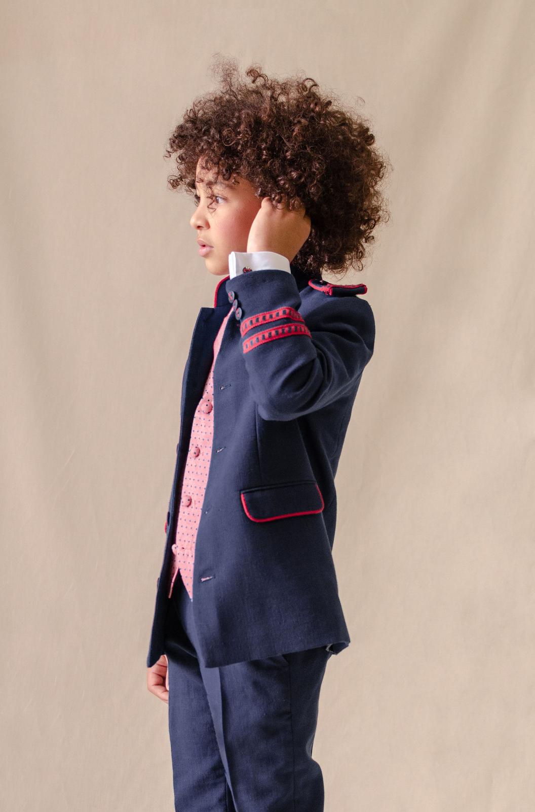 .TRAJE COMUNIÓN ALMIRANTE CUELLO MAO MARINO 2082 - Imagen 3