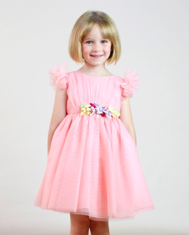 ..VESTIDO INFANTIL EN TUL MANDARINA 584400